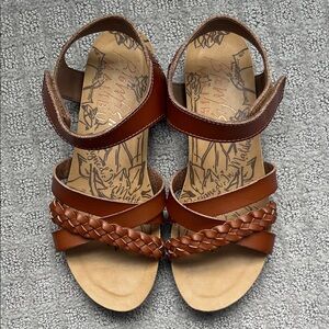 Girls' Blowfish Malibu Gaia-K Strappy Brown Faux Leather Sandals 5M